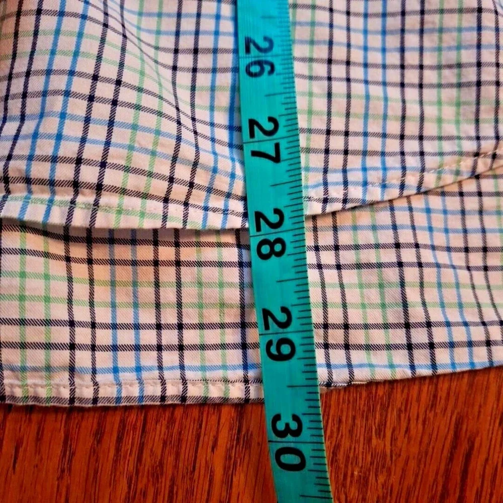 Turtleson Blue Green Check Mens Button up Shirt Size XL Preppy‎  Easter Spring - Picture 9 of 9